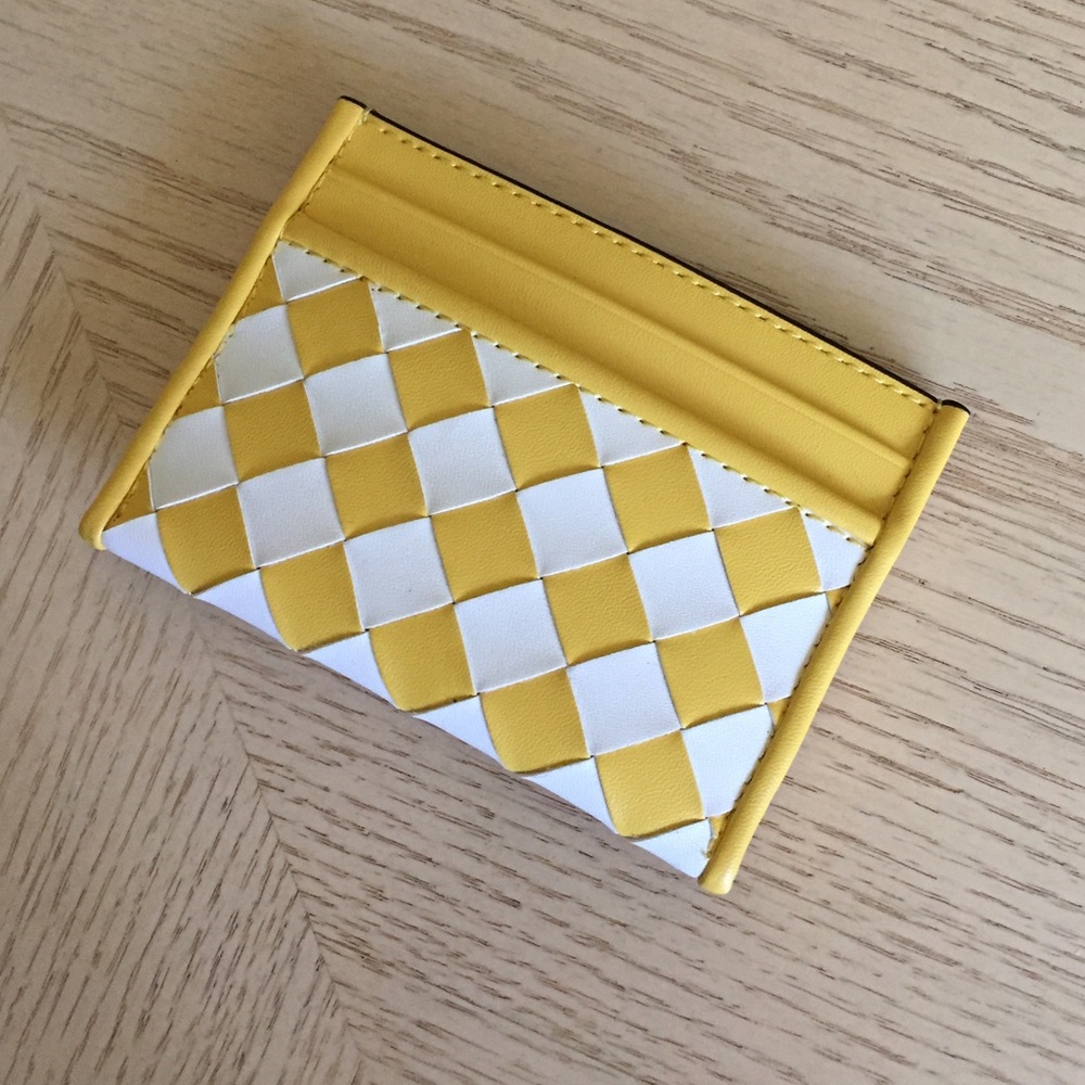 Michael Kors Reed Golden Yellow Card Holder - Picture 2 of 5